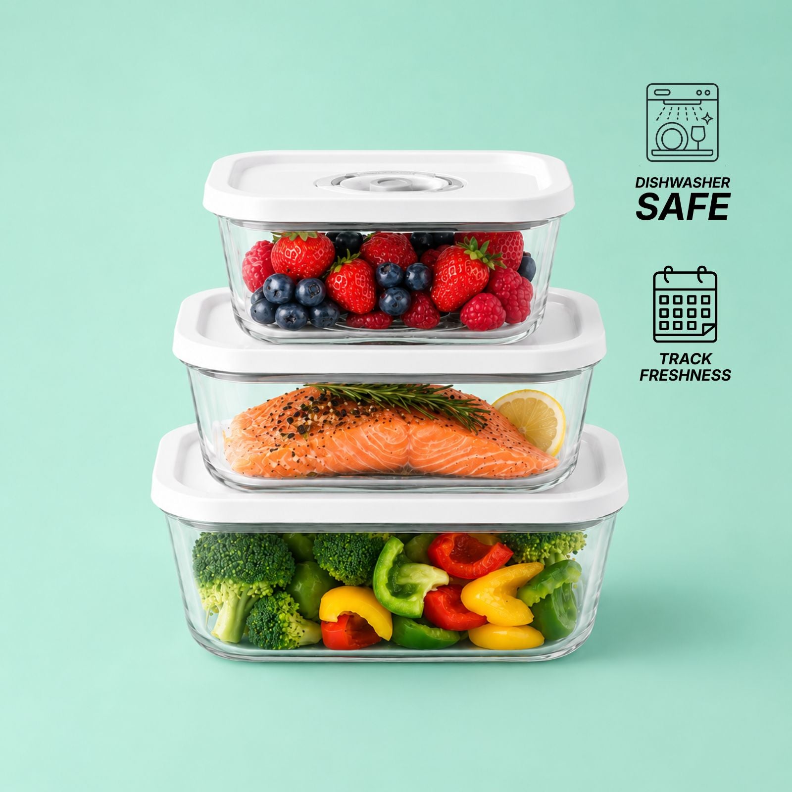 Glass Container Set (3)
